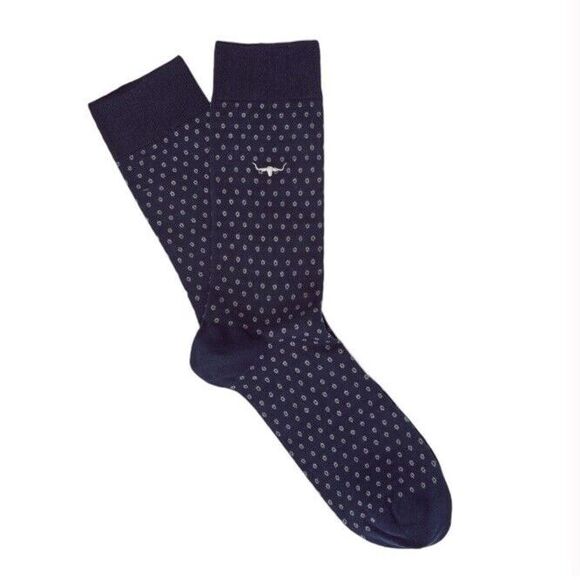 RM Williams Nelson Sock Calf Navy Gray Career Casual Boot Organic Cotton M - Picture 1 of 6
